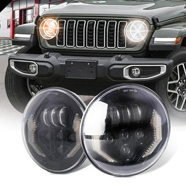 7 Inch LED Headlights High and Low Beam Daytime Steering