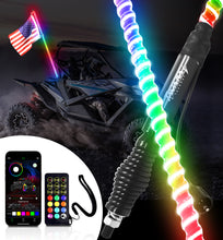 Load image into Gallery viewer, COB LED Whip Light (App&amp;Remote) | DIY Patterns | RGB Chasing for UTV/ATV/Polaris/RZR/Can-Am/SXS Truck
