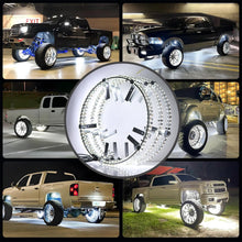 Load image into Gallery viewer, Super Bright 6500K Pure White LED Wheel Ring Lights for Trucks Cars SUV Pickup Vehicles Offroad | Double-Sided Sngle Row