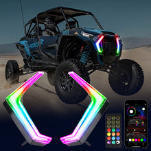 Load image into Gallery viewer, RGB RZR Fang Lights Compatible with 2019 2020 2021 2022 2023 Polaris RZR XP 1000 XP Turbo | APP &amp; Remote Control Multicolor LED with Music Sync