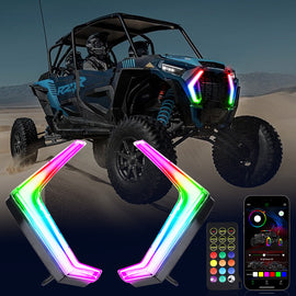 RGB RZR Fang Lights Compatible with 2019 2020 2021 2022 2023 Polaris RZR XP 1000 XP Turbo | APP & Remote Control Multicolor LED with Music Sync