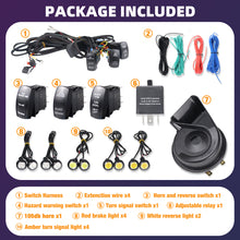 Load image into Gallery viewer, UTV ATV Street Legal Turn Signal Kit with Horn Pre-Wired Plug and Play Compatible Polaris RZR Ranger Can-Am Maverick X3
