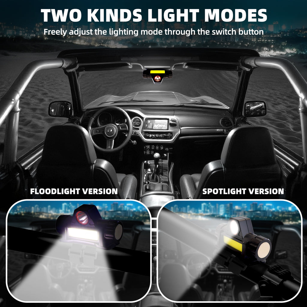 2PCS UTV Dome Light for 1.75"-2.35" Roll Bar Cage Mount Compatible with Polaris RZR Can Am Talon