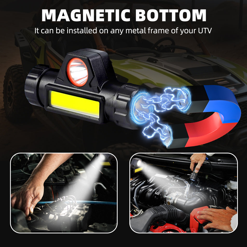 2PCS UTV Dome Light for 1.75"-2.35" Roll Bar Cage Mount Compatible with Polaris RZR Can Am Talon
