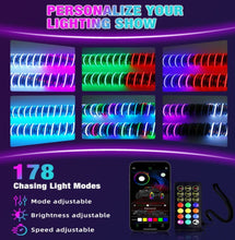 Load image into Gallery viewer, 2PCS COB Fat Whip Lights - App &amp; Remote Control, Brake/Signal/Reverse Sync, Spiral RGB Chasing for UTV ATV Polaris RZR Can-Am