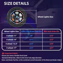 Load image into Gallery viewer, Double Sided RGB LED Wheel Ring Lights for Trucks Pickups Cars Offroad | 178+DIY Dynamic Modes