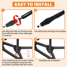 Load image into Gallery viewer, 2PCS Whip Lights Spring Mount - Quick Release Heavy-Duty Compatible with UTV ATV Polaris RZR Can-Am Jeeps Offroad