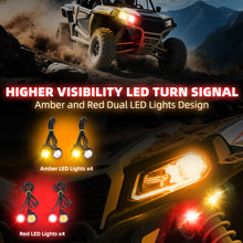 Load image into Gallery viewer, UTV ATV Street Legal Turn Signal Kit with Horn Pre-Wired Plug and Play Compatible Polaris RZR Ranger Can-Am Maverick X3
