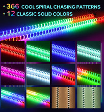 Load image into Gallery viewer, 2PCS COB LED Whip Light (App&amp;Remote) | DIY RGB Chasing | IP67 Waterproof | Quick Install for UTV/ATV/Truck