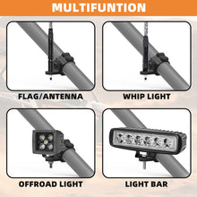 Load image into Gallery viewer, 2PCS 360° Adjustable Heavy Duty Aluminum Whip Light Mount, 1.65&#39;&#39;-2&#39;&#39; Roll Cage Brackets for UTV ATV Polaris Can Am