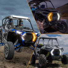 Load image into Gallery viewer, Grille Fang Lights Front Signature Accent Lights Compatible with 2019 - 2023 Polaris RZR XP 1000 XP Turbo | LED White DRL &amp; Amber Turn Signal