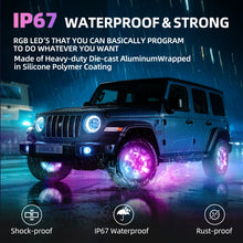 Load image into Gallery viewer, Double Sided RGB LED Wheel Ring Lights for Trucks Pickups Cars Offroad | 178+DIY Dynamic Modes