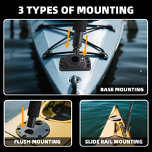 Load image into Gallery viewer, Tavaray Kayak Light with Orange Flag Pole Kit | 360° LED White Navigation Light