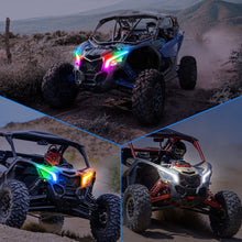 Load image into Gallery viewer, RGB X3 Fang Lights Compatible with Can Am Maverick X3 XDS XRS Max Turbo 2017-2023 | APP &amp; Remote Control Multicolor LED with Music Sync