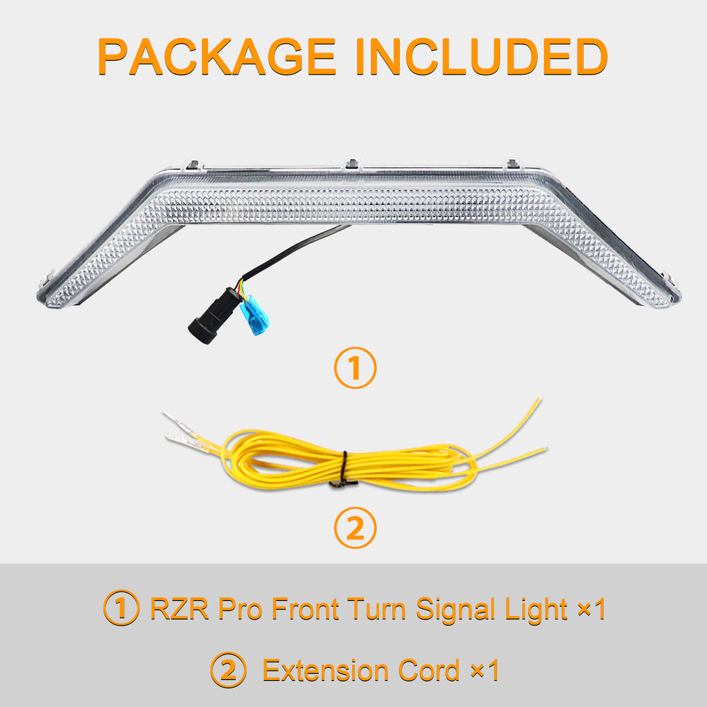 RZR PRO Front Accent Light Compatible with 2020-2024 Polaris RZR PRO XP/4/ RZR PRO R/RZR Turbo | LED White DRL & Amber Turn Signal