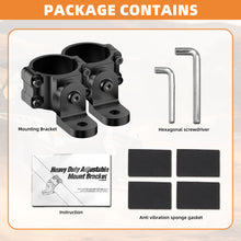 Load image into Gallery viewer, 2PCS 360° Adjustable Heavy Duty Aluminum Whip Light Mount, 1.65&#39;&#39;-2&#39;&#39; Roll Cage Brackets for UTV ATV Polaris Can Am