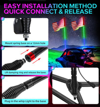 Load image into Gallery viewer, COB LED Whip Light (App&amp;Remote) | DIY Patterns | RGB Chasing for UTV/ATV/Polaris/RZR/Can-Am/SXS Truck