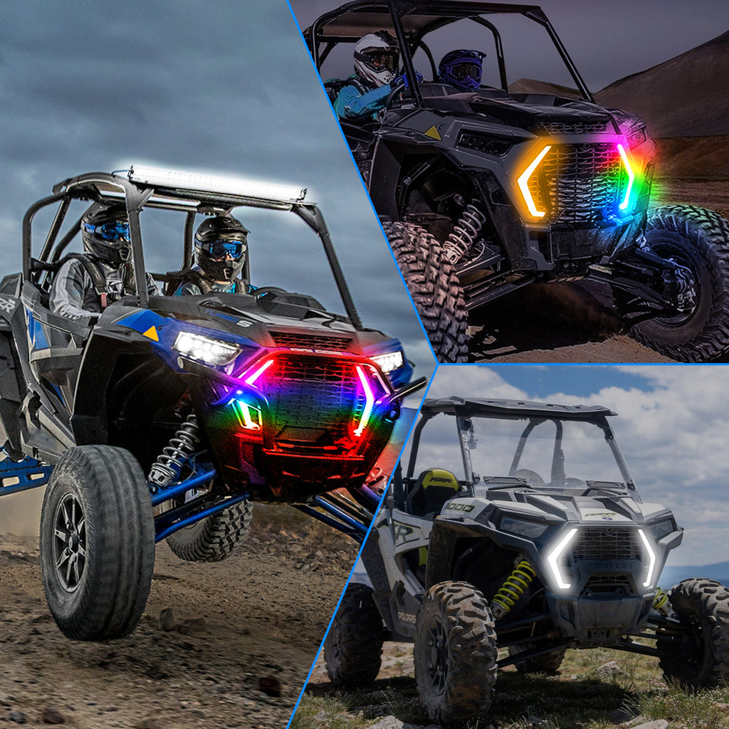 RGB RZR Fang Lights Compatible with 2019 2020 2021 2022 2023 Polaris RZR XP 1000 XP Turbo | APP & Remote Control Multicolor LED with Music Sync