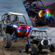 Load image into Gallery viewer, RGB RZR Fang Lights Compatible with 2019 2020 2021 2022 2023 Polaris RZR XP 1000 XP Turbo | APP &amp; Remote Control Multicolor LED with Music Sync