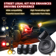 Load image into Gallery viewer, UTV ATV Street Legal Turn Signal Kit with Horn Pre-Wired Plug and Play Compatible Polaris RZR Ranger Can-Am Maverick X3