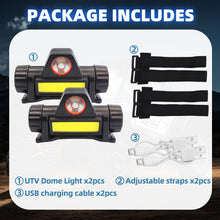 Load image into Gallery viewer, 2PCS UTV Dome Light for 1.75&quot;-2.35&quot; Roll Bar Cage Mount Compatible with Polaris RZR Can Am Talon