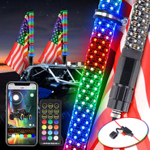 Load image into Gallery viewer, RF Remote+App Control  Dacning/Chasing Color Fat Strong LED Whip Lights for ATV/UTV/SXS