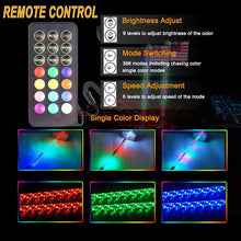 Load image into Gallery viewer, RF Remote Control  Dacning/Chasing Color LED Whip Lights for ATV/UTV/SXS